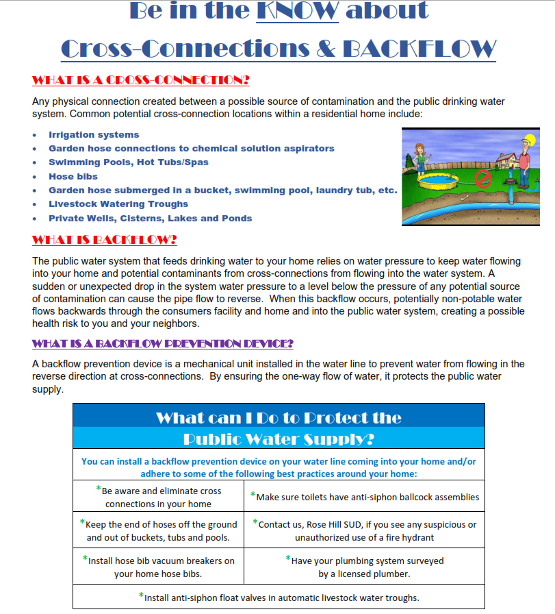 Be In The Know About Cross Connection & Backflow