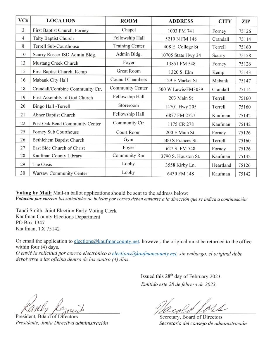 Notice of Election Page 2