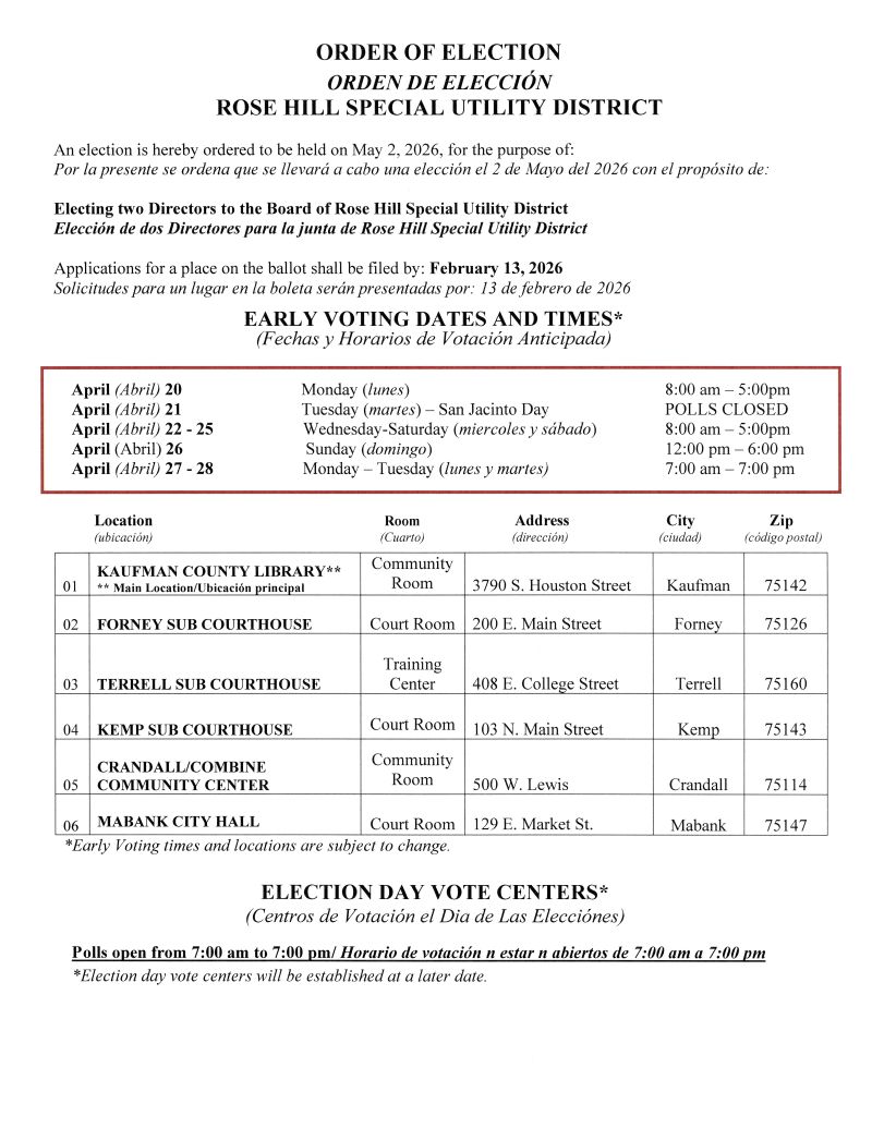 Order of Election Page 1