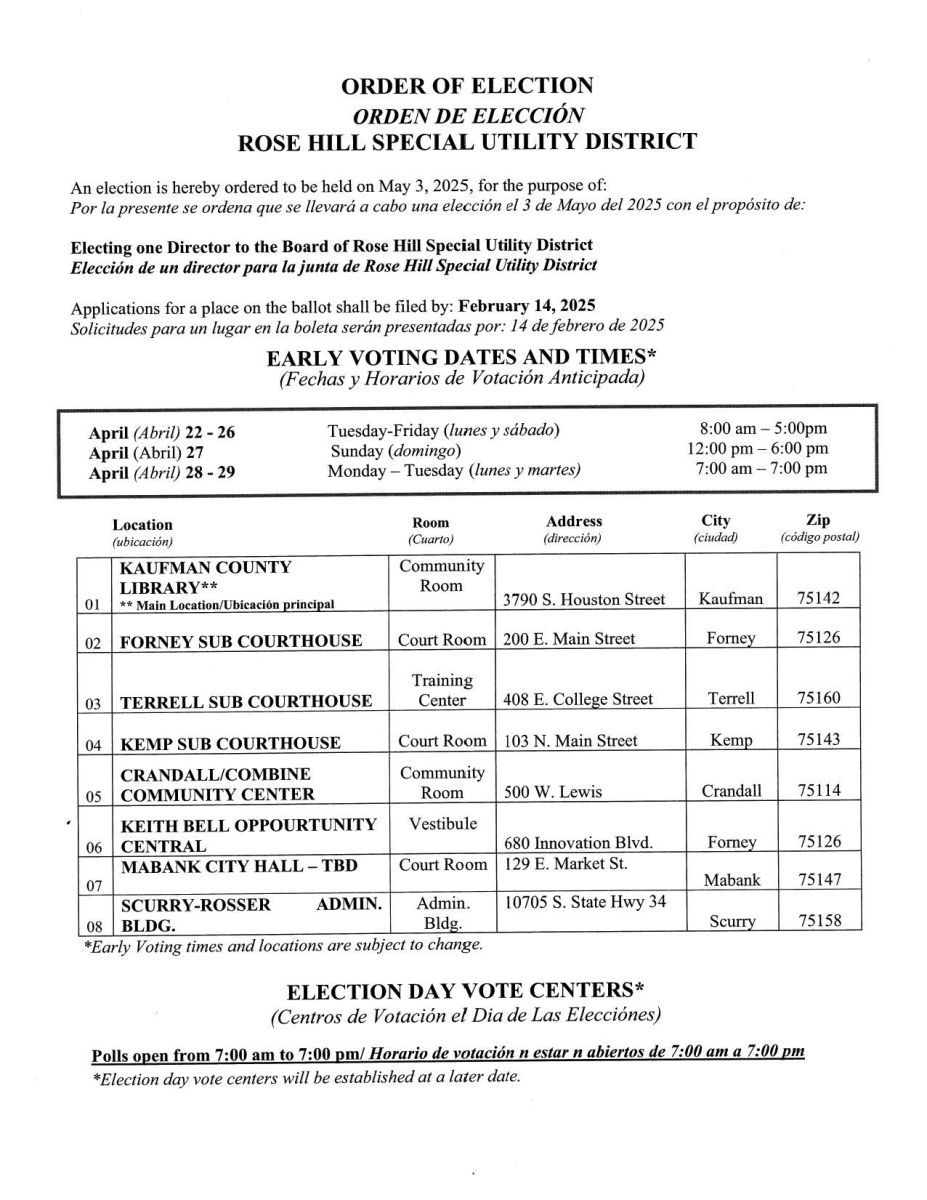 Order of Election Page 1