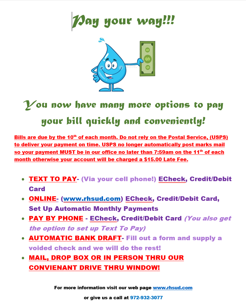 Pay Your Way - Payment Options